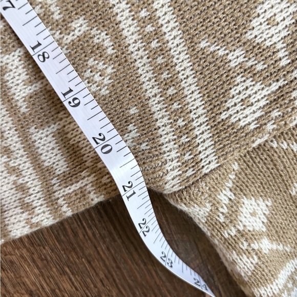 FRAGILE brand vintage 90s juniors fair isle Christmas holiday sweater Nordic EUC - Picture 9 of 12